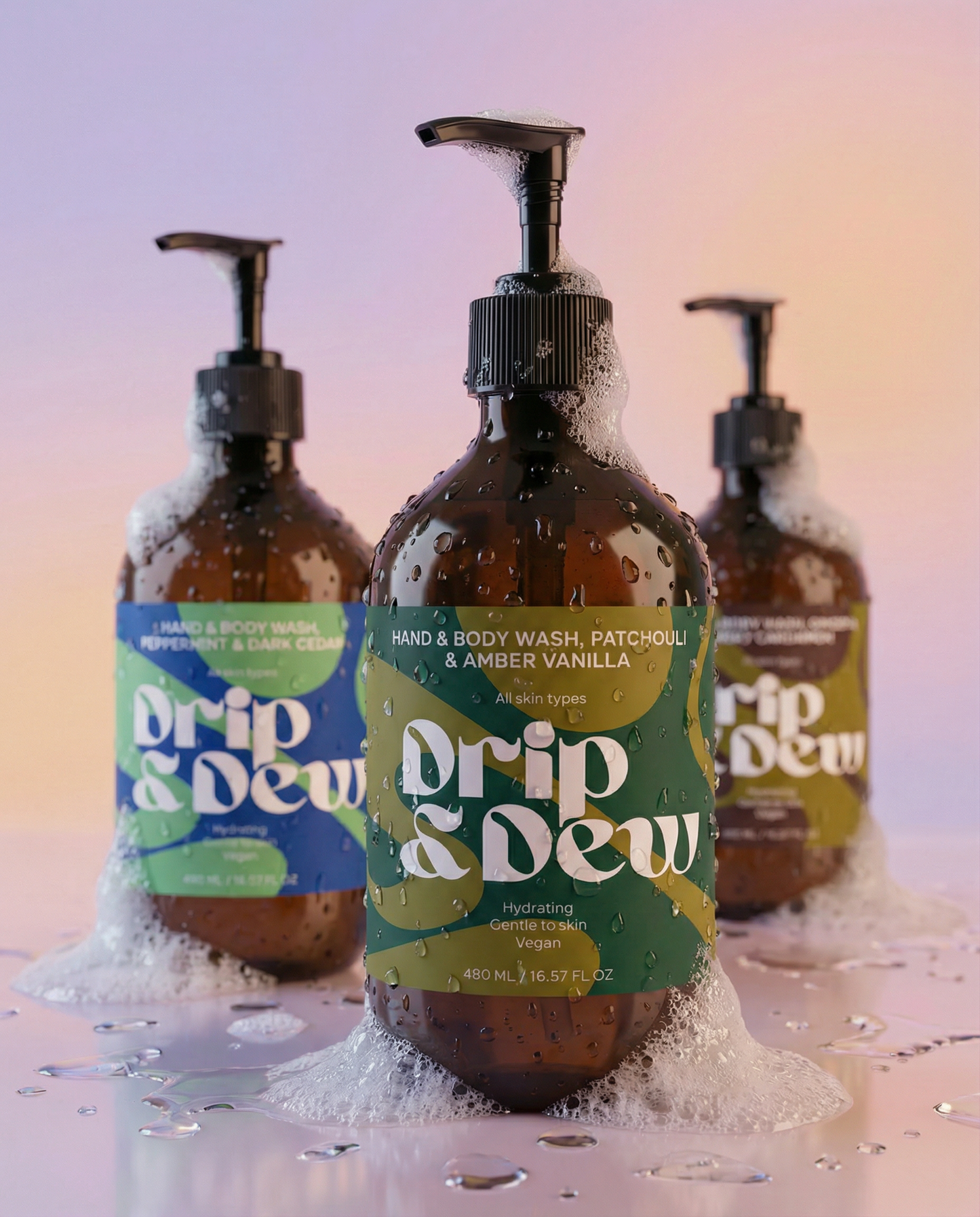Hand & Body Wash, Patchouli & Amber Vanilla